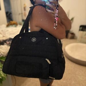 Gaiam Quilted Black Women's Gym Bag